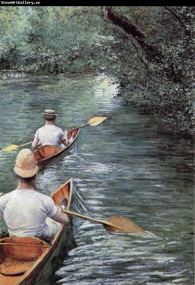 Gustave Caillebotte Canoeing on the Yerres